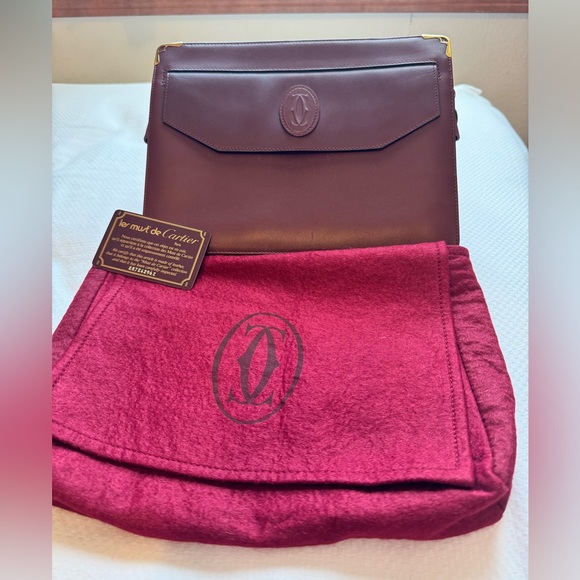 Cartier Burgundy Clutch - Picture 1 of 16